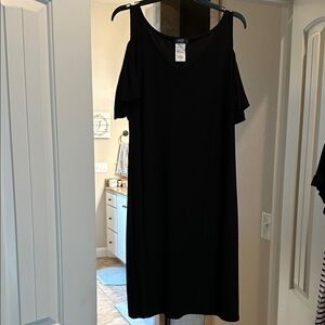 MSK Black Cold Shoulder Dress